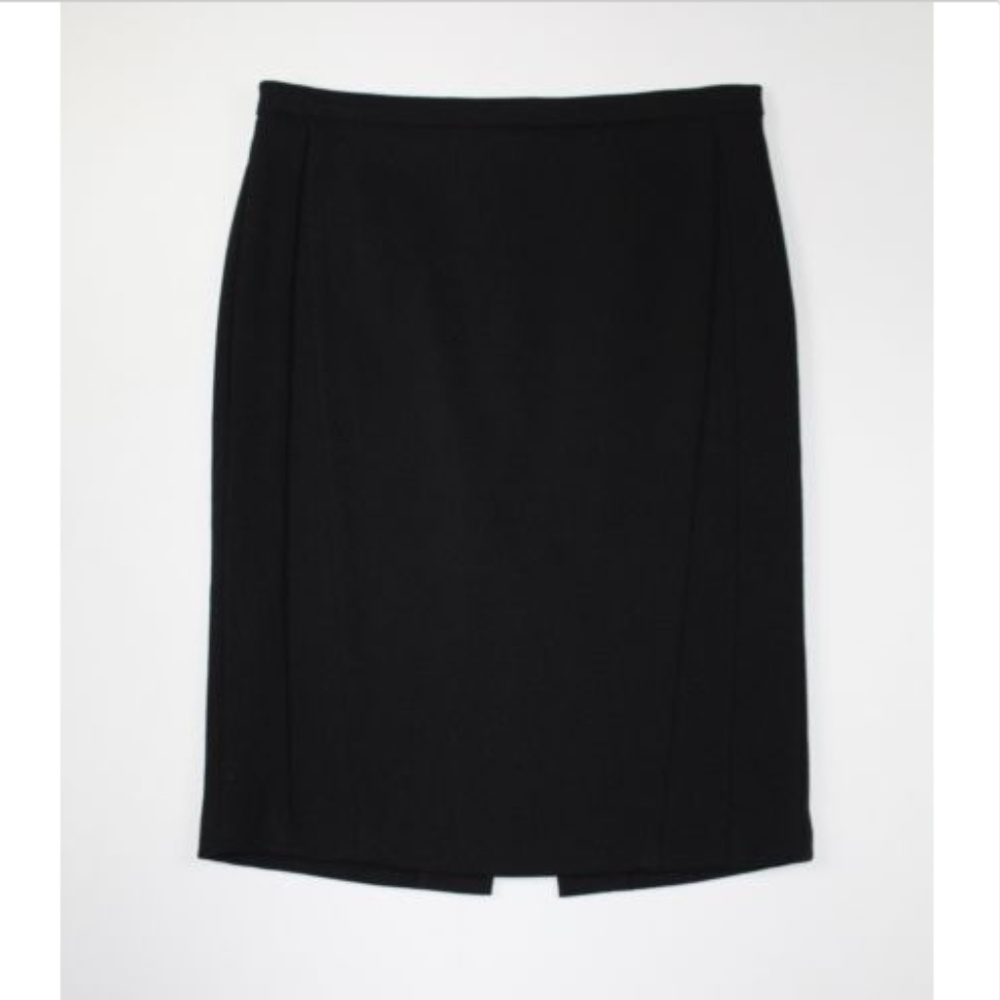 BCBGMaxazria Black Wool Blend Pencil Skirt Size 2